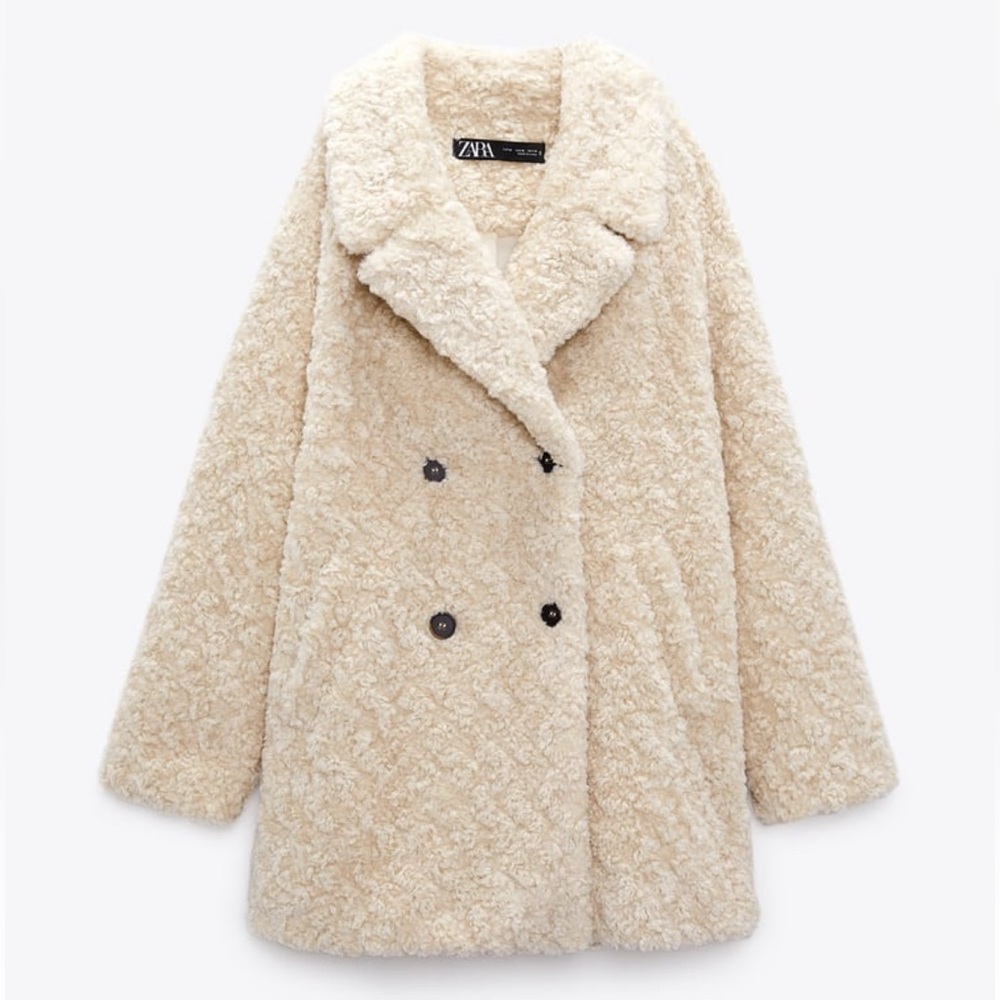 (SOLD) NWT ZARA FAUX FUR COAT (S)